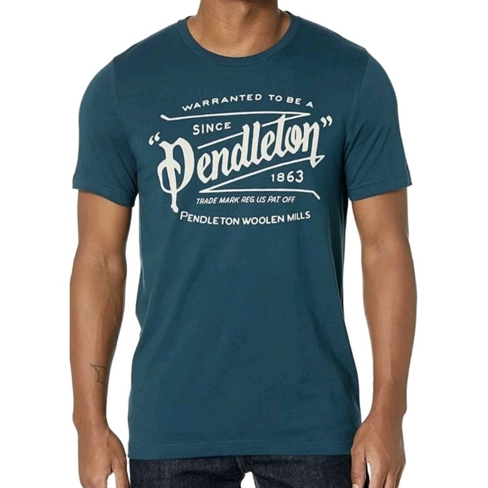 New Pendleton Archive Logo Graphic Tee Atlantic Cream Men L Tshirt Outdoor